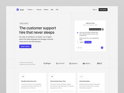 Juvo - Website ai aiux automation design landing page ui uidesign uiux user interface design website website design