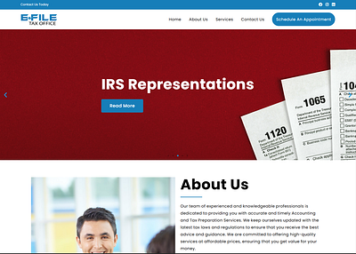 Tax Service WordPress Website business divi landing page design tax preparation tax service ui design web design website website devlopment website redesign