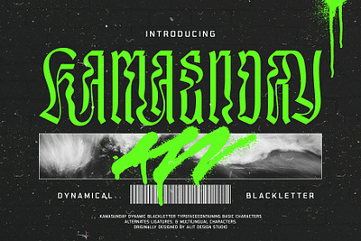 Kamasunday Typeface blackletter design font fonts letteing typeface