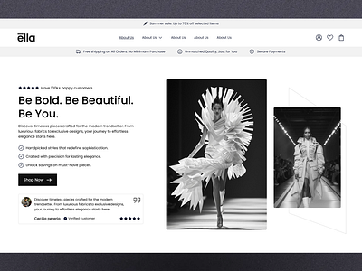 CRO Focused ecom Hero section - Futuristic Fashion Runway cro cro focused hero section hero section redesign website ui