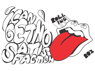 Rolling Sticker draw free hand illustration illustrator rolling stones sticker