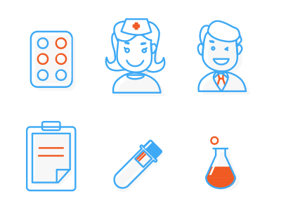Icon Design ai blue clean enterprise icon illustration orange ui ux