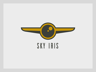 Logo Concept aviation branding flight lens logo