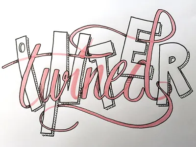 Intertwined ::: Hand-Lettered Typography custom typography hand drawn typography hand lettered hand lettering handletter handwritten illustrated type lettering paper graffiti type typography