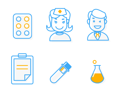 Icon Design clean cute enterprise flat icons illustration lab science ui ux