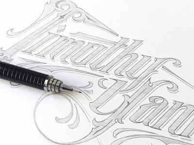 Tim hand lettering pencil schmelzer sketch typography