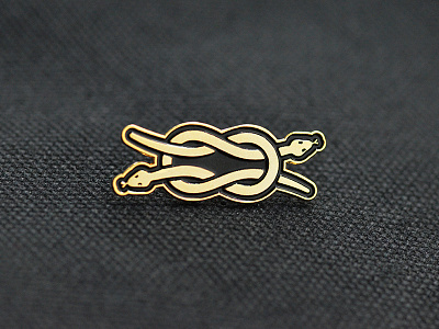 Snake Knot enamel knot pin snake