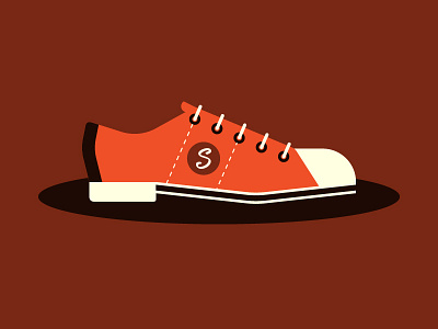 Sterling Bowling Illustration IV bowling bowling ball bowling pin illustration mid century midcentury midcentury modern modern orange retro shoe vintage