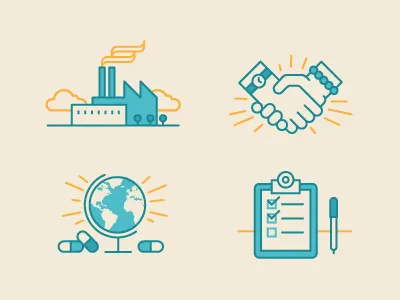 Manufacturing Icons factory icon illustration manufacturing medical vector