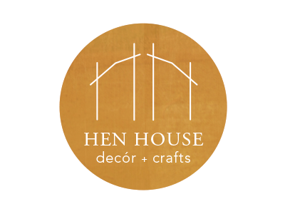 Hen House logo barn branding chicken circle crafts decor hen icon logo modern texture