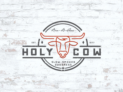 Holy Cow Logo Concept bbq brandidentity branding cow food graphicdesign logo restaurant