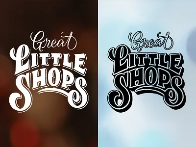 Great Little Shops handlettering lettering title