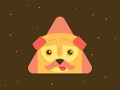 Puppy Pug art character design dog graphic illustration practice puppy ui