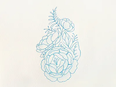 Flowers blue drawing flowers illustration watercolor