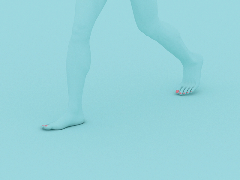 path 4d blue c4d cinema color design gif loop walk zolloc