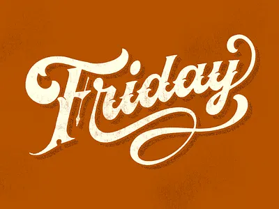Friday lettering texture vintage
