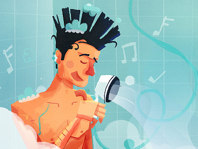 Bueller bueller ferris illustration mohawk movie shower singing soap