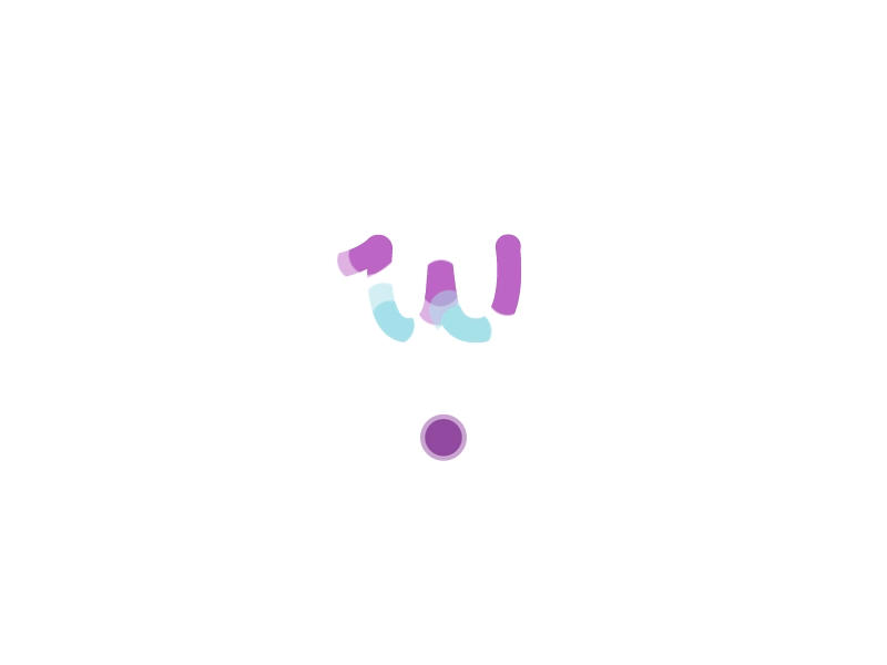 Woahding animation flat gif load loading purple smooth turquoise