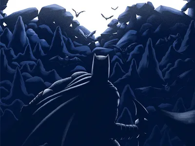 Bats! art bat batman cape cave comic dark drawing hero illustration light superhero