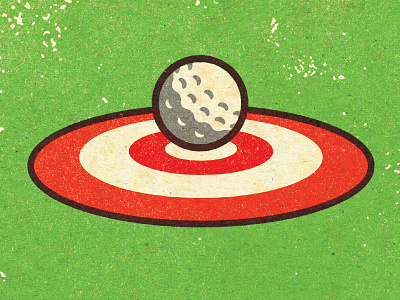 Golf Marketing - On Target/OnCore client design editorial golf graphic illustration print retro sports texture work