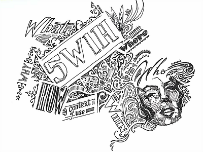 5w1h doodle doodle lettering marker sketch user research ux