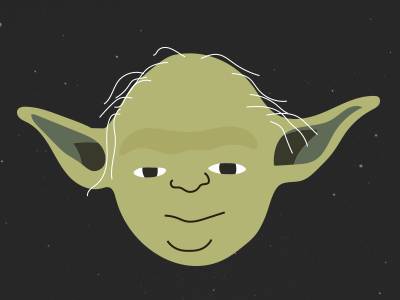 A Very Simple Yoda cute illustration simple space star wars vector yoda