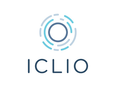 ICLIO logo circle data design health information logo