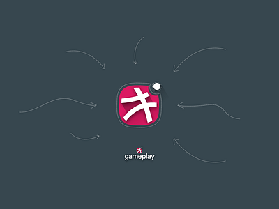 Dribbble Gameplay dribbble game gameplay icon logo notification play playbook