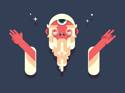 Space Prophet 2d illustration character design prophet space universe vector