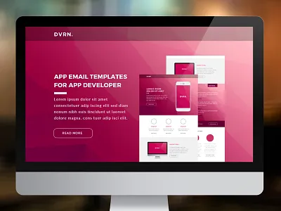 Landing page + Email templates For App Dev builder compaignmonitor dragdrop email email templates fashion mailchimp photography retail stampready