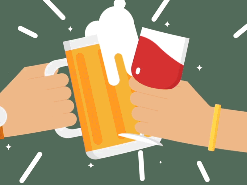 V and B - Animation animation beer check flat keyframe factory motion design whine