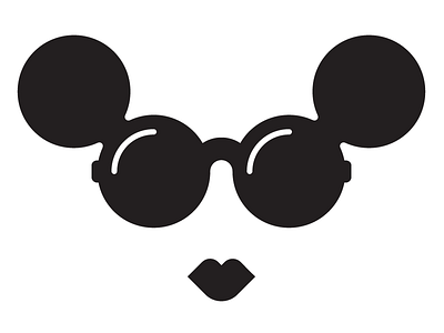 Mickey mouse glasses design gaga glasses icon illustration mickey