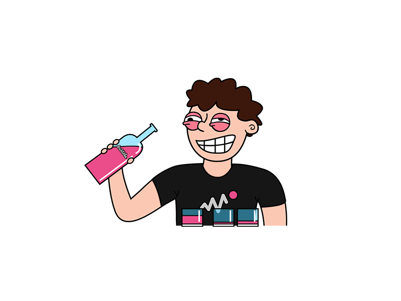 2x Dribbble Invite [only for Dribbble addicted] addicted character design dribbble drunks gif illustration invite