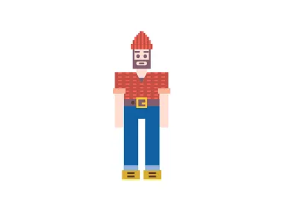 Lumberjack 8bit lumberjack pixel vector