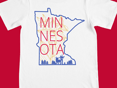 Minnesota Tee babe blue bunyan design minnesota mn ox paul state t shirt tee