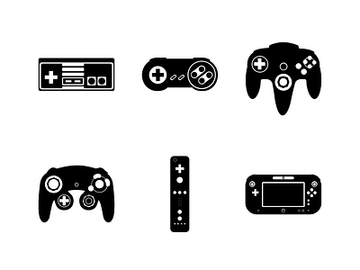Nintendo Icons gamecube games gaming icons n64 nes nintendo noun project super nes vectogram wii wiiu