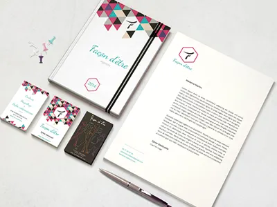 Identity card identity logo paper