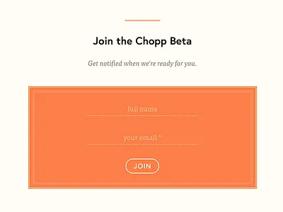 Chopp Beta Form form