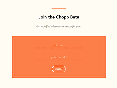Chopp Beta Form form