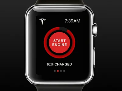 UI Element Challenge -- Day 046 Start Engine apple apple watch daily challenge start engine tesla ui ui design
