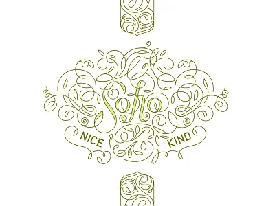 Soho lettering ornaments soho typography