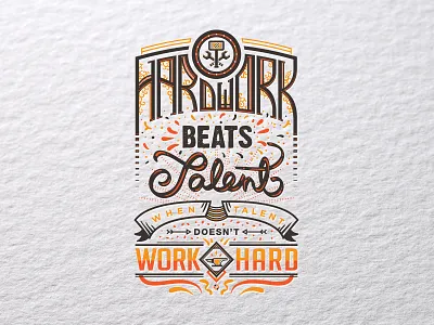 Hardwork & Talent hardwork lettering talent work