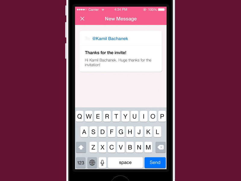 Hello Dribbble! debut gif ios