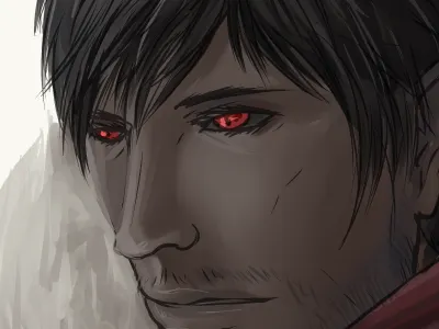 Dark Dante cry devil illustration kawaii knight may pastel