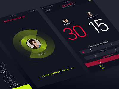 Pulse live match setup app graph score score keeping tennis