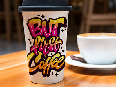 Coffee time👌🏻☕️ art hand lettering logo print sketch type