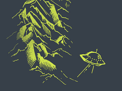 Extraterrestrial graphic design illustration true north