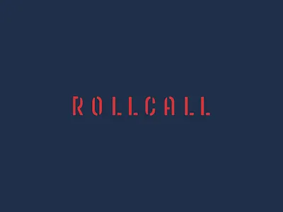 Rollcall custom font design font gap lettering logo type typeface typography unused