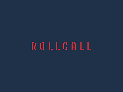 Rollcall custom font design font gap lettering logo type typeface typography unused