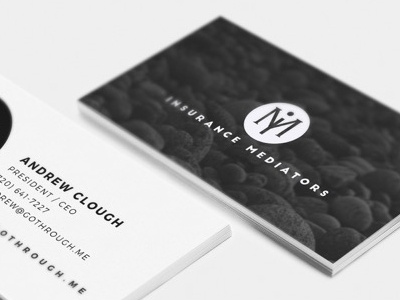 Insurance Mediators business card logo minimal design